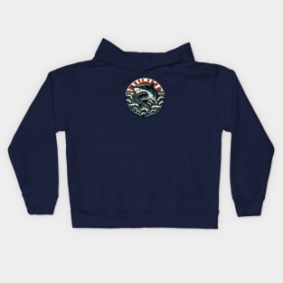 Sinister monster shark attacking Kids Hoodie